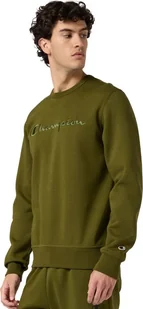 Champion Bluza męska Crewneck Sweatshirt oliwkowa 220272 GS585 S - Bluzy męskie - miniaturka - grafika 1