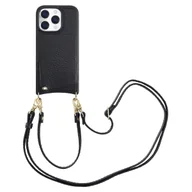 Etui i futerały do telefonów - Etui na telefon Selencia Nova z kablem i uchwytem na kartę do Apple iPhone 16 Pro - czarny - miniaturka - grafika 1