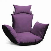 Poduszki ogrodowe - Poduszka do wiszącego fotela kokon w kolorze fioletowym – Poduszka na huśtawkę typu kokon - miniaturka - grafika 1