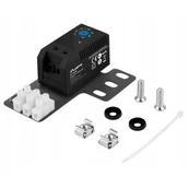 Szafy rack - Lanberg Termostat zamykający 10A do szaf z uchem montażowym Rack i kostką elektryczną czarny AK-1505-B - miniaturka - grafika 1