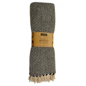 Koce - Koc 150 x 200 Bawełniany Boho Aredo 14 Czarny - miniaturka - grafika 1