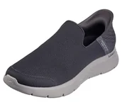 Kapcie damskie - Skechers Kapcie męskie 216491 DKGY 216491 ciemnoszary materiał tekstylny, rozmiar 10 UK, Ciemnoszary materiał, 45 EU - miniaturka - grafika 1