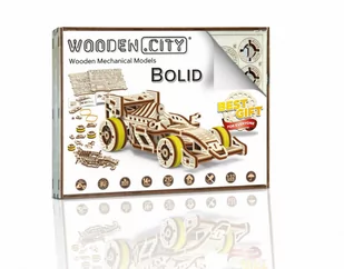 Wooden.City Drewniane puzzle 3D Bolid - Puzzle - miniaturka - grafika 1