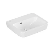 Umywalki - Villeroy & Boch O.novo Umywalka wisząca mała 45x37 cm bez otworu na baterię z przelewem weiss alpin 43444J01 - miniaturka - grafika 1
