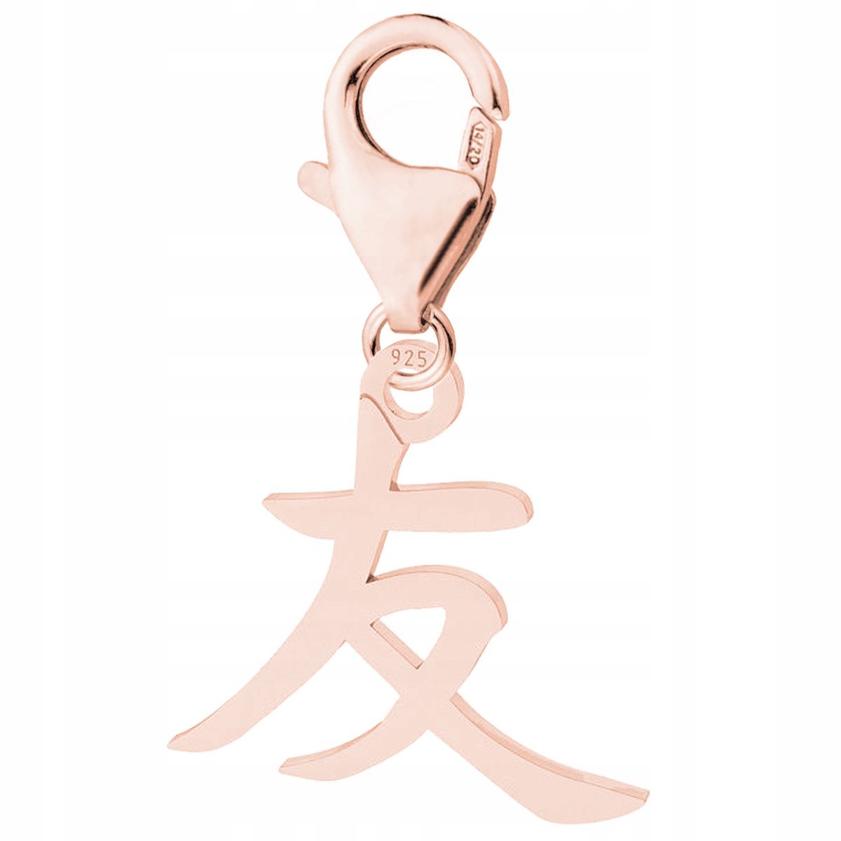 Zawieszka Pozłacana Znak Kanji Przyjaźń Japonia Blaszka SREBRO 925