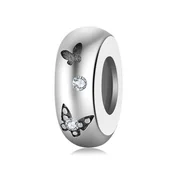 Wisiorki - Zawieszka SREBRO 925 Charms koralik do PANDORA Stoper Motyl - miniaturka - grafika 1