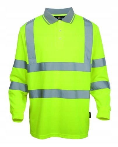 Koszulka ostrzegawcza długi rękaw żółta Vizwell S