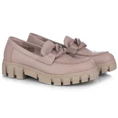 Mokasyny damskie - Mokasyny damskie Nessi 22085 beż 122 40 - miniaturka - grafika 1