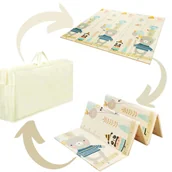 Meble i wyposażenie gabinetów medycznych - Składana mata edukacyjna dla dzieci - wodoodporna, antypoślizgowa, ciekawe wzory - duża dwustronna mata XXL + pokrowiec - 4Fizjo (XPE MAT) - miniaturka - grafika 1