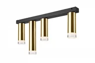 Lampy sufitowe - Lamkur Diego 39626 listwa plafon lampa sufitowa 4x10W E27 złoty/czarny - miniaturka - grafika 1