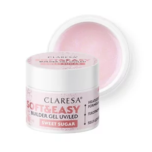 Claresa, Żel Budujący Do Paznokci, Soft&Easy, Sweet Sugar, 90g - Utwardzacze do paznokci - miniaturka - grafika 1