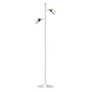 Biało-złota lampa podłogowa - S380-Jarina - Lampy stojące - miniaturka - grafika 1
