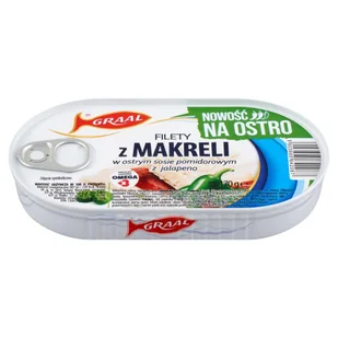 Graal Filety z makreli w ostrym sosie pomidorowym z jalapeno 170 g - Konserwy i dania rybne - miniaturka - grafika 1