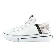 Trampki męskie - Buty Skechers Slip-Ins 251016 białe - miniaturka - grafika 1