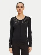 Swetry damskie - ARTIGLI Kardigan ACMA001920 Czarny Regular Fit - miniaturka - grafika 1
