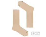 Skarpetki męskie - Beżowe skarpetki z bawełny organicznej - miniaturka - grafika 1