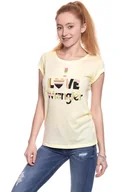 Koszulki i topy damskie - WRANGLER T SHIRT DAMSKI I LOVE TEE ETHEREAL YELLOW W700LF6UF 112130874 - Wrangler - miniaturka - grafika 1