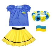 Dresy i komplety dla dziewczynek - ZESTAW UKRAINA NIEBIESKO-ŻÓŁTY 98-110 4el - miniaturka - grafika 1