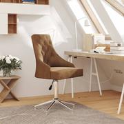 Fotele i krzesła biurowe - vidaXL Obrotowe krzesło biurowe brązowe tapicerowane tkaniną 3093024 - miniaturka - grafika 1