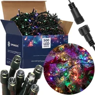 Oświetlenie świąteczne - Lampki choinkowe 500 LED 30 m, multikolor zewnętrzne oświetlenie świąteczne CL0526 - miniaturka - grafika 1