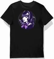 Koszulki męskie - Koszulka męska czarna z nadrukiem fioletowej kokardy AKB48 3XL - miniaturka - grafika 1