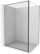 Ścianki i drzwi prysznicowe - Mexen Kioto ścianka prysznicowa Walk-in 150 x 200 cm, czarny wzór 8 mm, nikiel szczotkowany - 800-150-101-97-70 - miniaturka - grafika 1