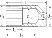 Klucze i nasadki - Nasadka 1/2" rozmiar 1 3/16", 12-kątna, długa STAHLWILLE - miniaturka - grafika 1