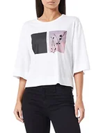 Koszulki i topy damskie - Sisley T-shirt damski, White 101, XS - miniaturka - grafika 1