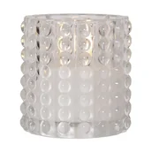 Świece - Świeca LED szklana woskowa FLAMME DOTTY 10cm - miniaturka - grafika 1