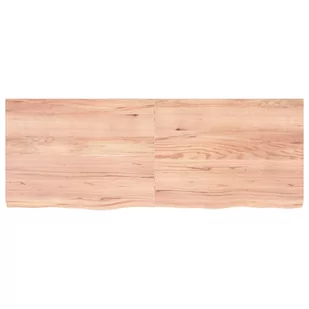 Blat do łazienki, jasnobrązowy, 160x60x6 cm, lite drewno Lumarko! - Szafki łazienkowe - miniaturka - grafika 4