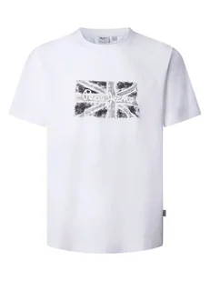 Pepe Jeans Koszulka "Flag" w kolorze białym - Koszulki męskie - miniaturka - grafika 1