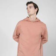Bluzy sportowe męskie - Męska bluza dresowa nierozpinana z kapturem OUTHORN OTHSS23TSWSM318 - koralowa - Outhorn - miniaturka - grafika 1