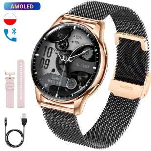 Rubicon Diana RBN-Diana-BLK-RG Czarny - Smartwatch - miniaturka - grafika 1