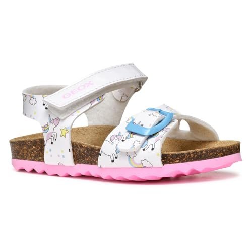 Geox B Sandal Chalki Girl, dziewczynki 0-24, biała, 24 EU