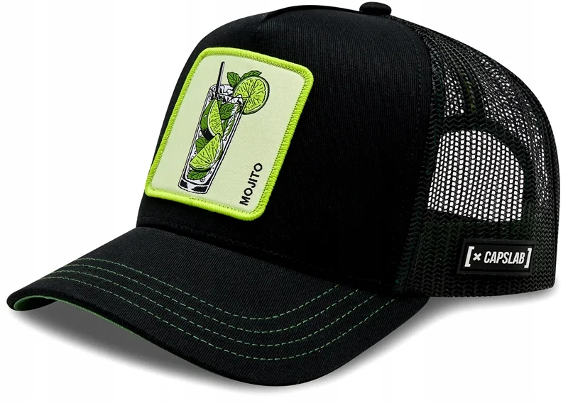 CZAPKA Z DASZKIEM CAPSLAB MOJITO DRINKS TRUCKER CAP CZARNA