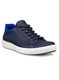 Ecco Skórzane sneakersy "Soft 7 M" w kolorze granatowym - Trampki męskie - miniaturka - grafika 1