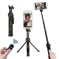 Selfie stick - Yunteng Vct-992 113cm Wysuwany statyw Selfie Stand Uchwyt na telefon z bezprzewodowym pilotem Bluetooth Czarny - miniaturka - grafika 1