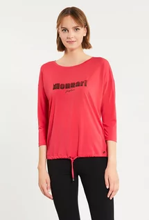 Koszulki i topy damskie - T-shirt damski z cekinowym napisem - Monnari - grafika 1