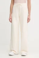 Spodnie sportowe damskie - Guess spodnie dresowe OCTAVIA damskie kolor beżowy z aplikacją V5BB12 KCX22 - miniaturka - grafika 1