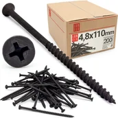Wkręty - Wkręty do kartongipsu do drewna 4,8x110mm 200szt. - miniaturka - grafika 1