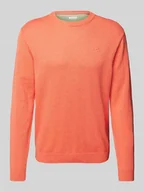 Swetry męskie - Sweter z dzianiny o kroju regular fit z czystej bawełny - miniaturka - grafika 1