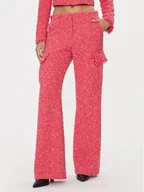 Spodnie damskie - Patrizia Pepe Spodnie materiałowe 8P0601/A376-F592 Różowy Flare Fit - miniaturka - grafika 1