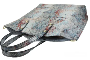 Torebka shopper z kolorowym nadrukiem - Biała - Torebki damskie Torebka shopper z kolorowym nadrukiem - Biała - Torebki damskie - miniaturka - grafika 7