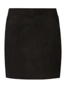 Spódnice - Spódnica mini z imitacji skóry welurowej - miniaturka - grafika 1