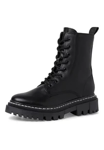 Tamaris Damskie kozaki skórzane czarne M25276, czarna skóra, 42 EU - Kozaki damskie - miniaturka - grafika 1