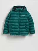 Kurtki i płaszcze dla chłopców - Reserved - Pikowana kurtka z kapturem - morski - miniaturka - grafika 1