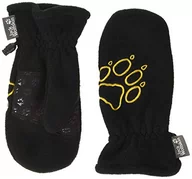 Rękawiczki - Jack Wolfskin Rękawiczki dziecięce Kids Fleece środten, czarne, 128 1901871-6000128 - miniaturka - grafika 1