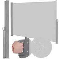 Markizy - Markiza boczna tarasowa 350x180 cm roleta na balkon przesuwana osłona jasnoszara - miniaturka - grafika 1