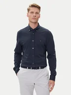 Koszule męskie - Tommy Hilfiger Koszula Performance MW0MW39418 Granatowy Slim Fit - miniaturka - grafika 1
