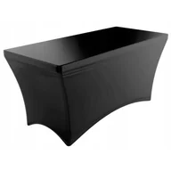 Pokrowce na meble ogrodowe - eHokery Pokrowiec na stół Cateringowy 180 x 75 cm Czarny - miniaturka - grafika 1